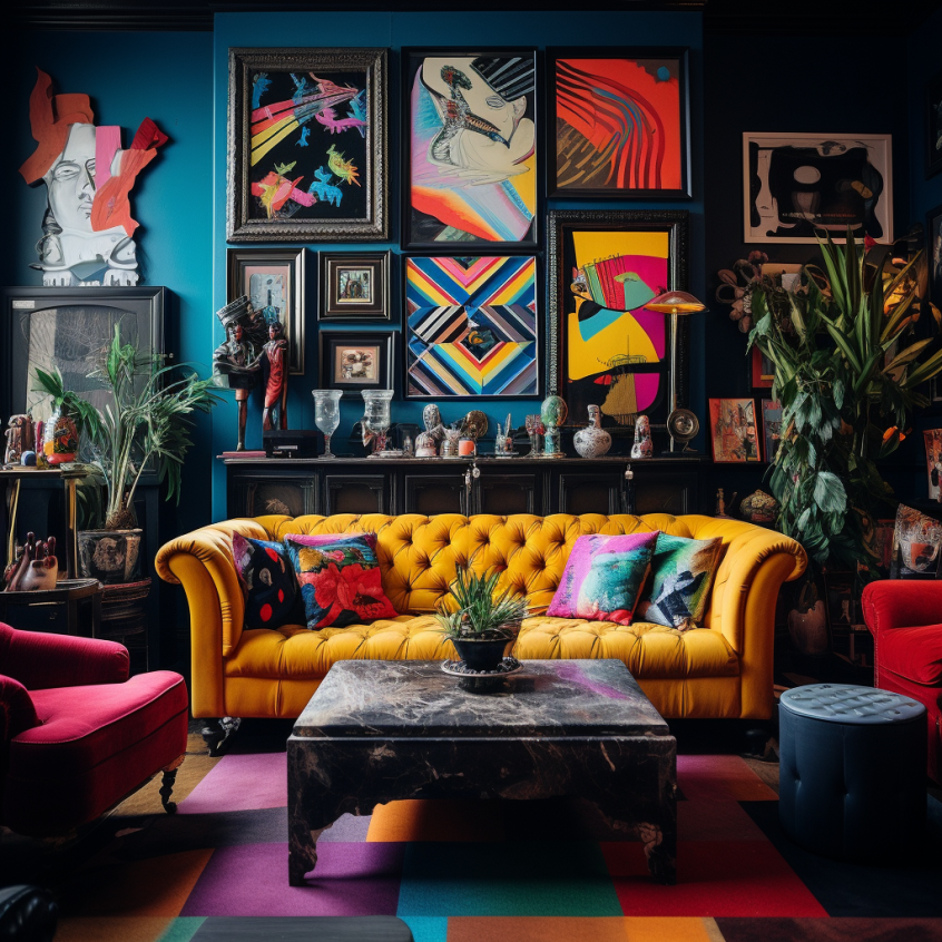 Shaggi A Living Room Featuring Maximalist Decor With An Eclecti A6ee6e8c E9a4 4d52 9210 C6940b4ab0de 